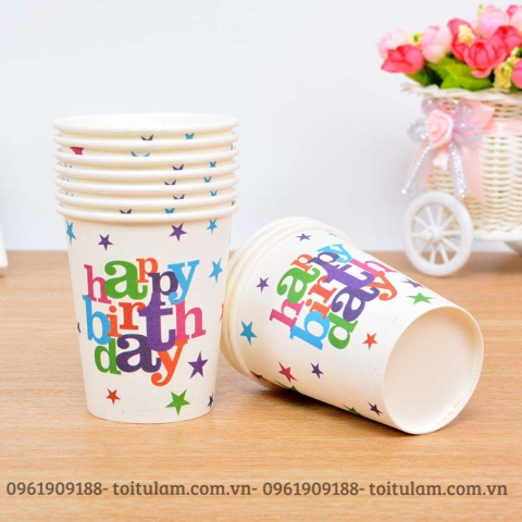 Combo 6 cốc HPBD trắng