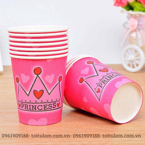 Combo 6 cốc princess hồng