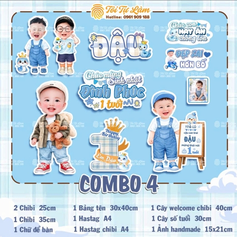 COMBO SINH NHẬT CHO BÉ TRAI 1 TUỔI - RA4