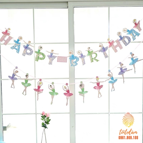 Dây chữ HPBD công chúa bale