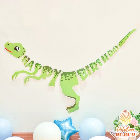 Dây chữ HPBD khủng long xanh