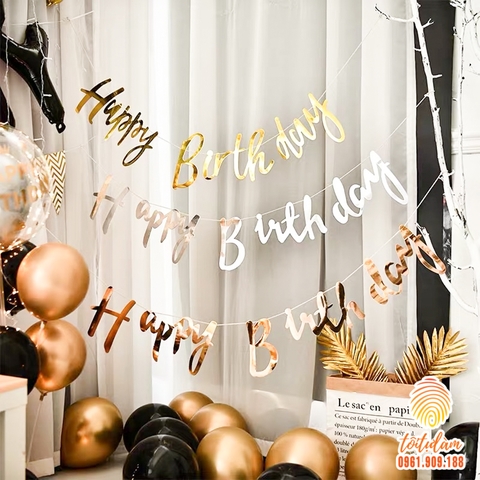 Dây chữ happy birthday cao cấp