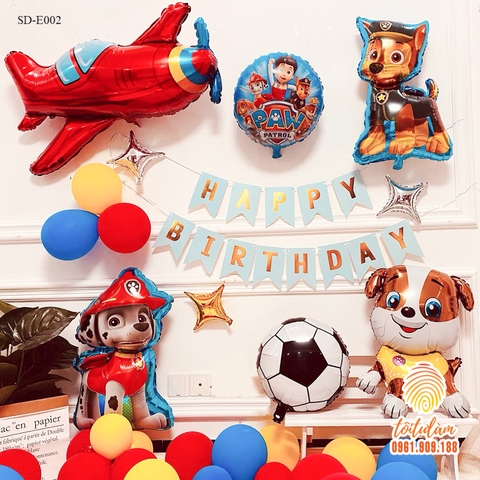 SET BÓNG SINH NHẬT CHÓ CỨU HỘ SD-E002