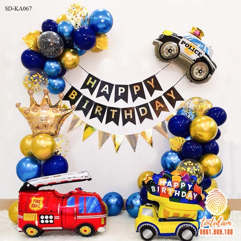 SET BÓNG SINH NHẬT - CHỦ ĐỀ Ô TÔ - MÁY BAY SD-KA067