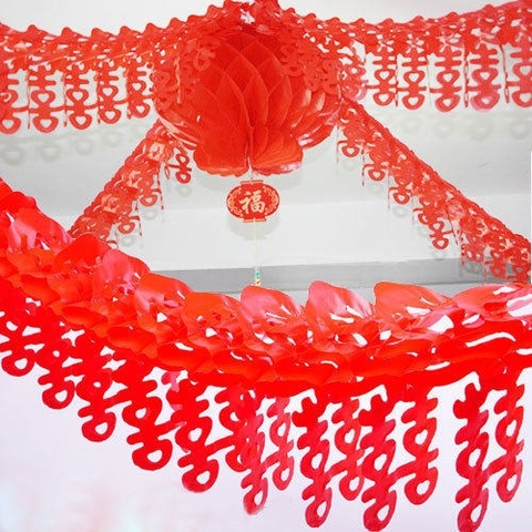 Dây nilon chữ hỷ treo trần