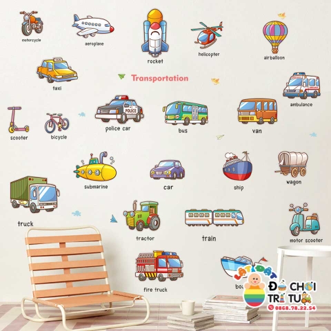 Decal dán tường cho bé trai HM92024