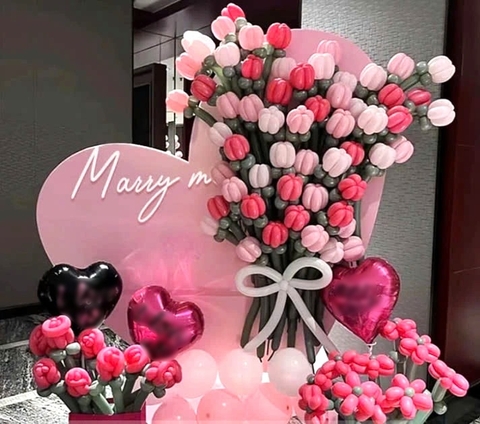 TRANG TRÍ TRỌN GÓI NGÀY PHỤ NỮ VIỆT NAM 8/3 BACK HOA BÓNG TRÁI TIM