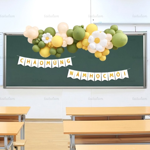 SET BÓNG TRANG TRÍ LỚP HỌC NGÀY KHAI GIẢNG - BACK TO SCHOOL  DL-HA001