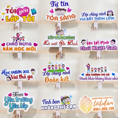 Set 6 Hashtag khai giảng- mẫu thiết kế COMBO 6