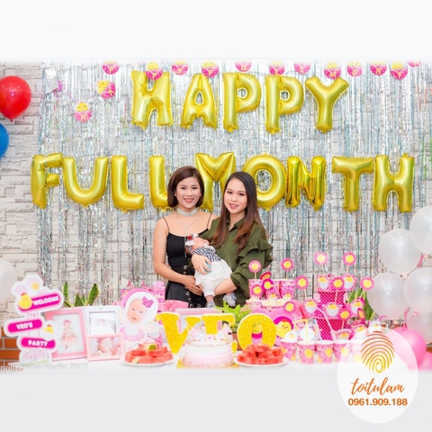 Bóng bay sinh nhật set vàng