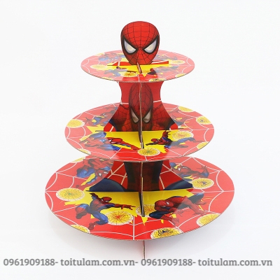Giá để bánh chủ đề Spider Man