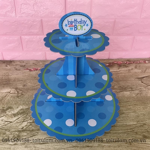 Giá để bánh sinh nhật chủ đề HPBD CHẤM BI