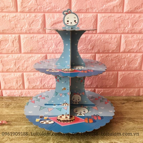 Giá để bánh sinh nhật chủ đề CON THỎ XANH