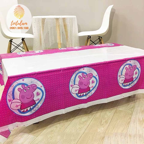 Khăn trải bàn heo peppa