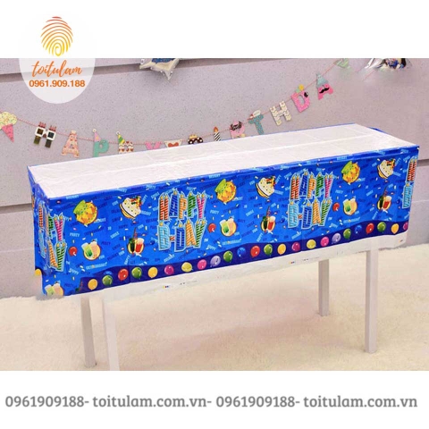 Khăn trải bàn HPBD xanh