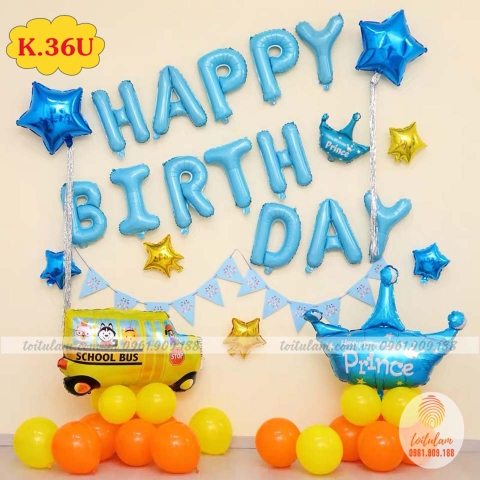 SET BÓNG SINH NHẬT - CHỦ ĐỀ Ô TÔ - MÁY BAY K.37B