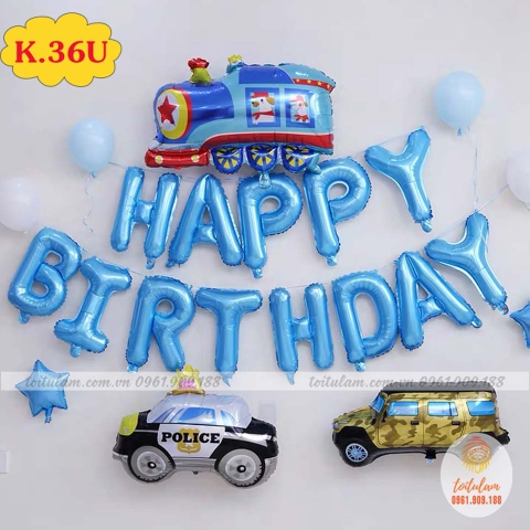 SET BÓNG SINH NHẬT - CHỦ ĐỀ Ô TÔ - MÁY BAY K.37E