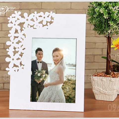 Khung ảnh cưới họa tiết VIỀN HOA mẫu số 3