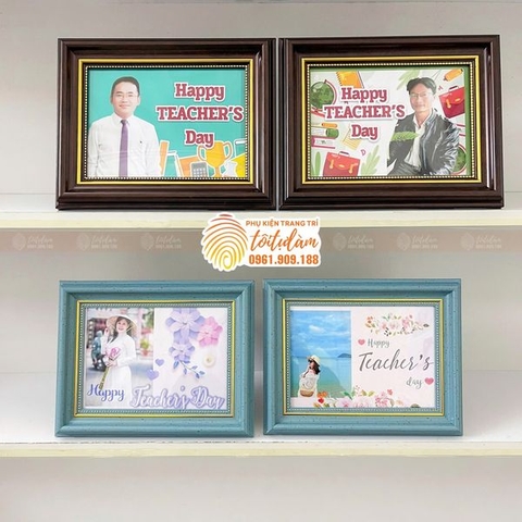 QUÀ TẶNG 20/11- Quà tặng ngày nhà giáo Việt Nam - Khung ảnh giả gỗ để bàn 13x18cm miễn phí in ảnh