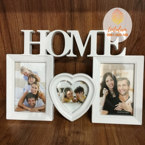Khung ảnh treo tường chữ Home