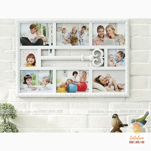 Khung ảnh treo tường 9 khung trụ thẳng