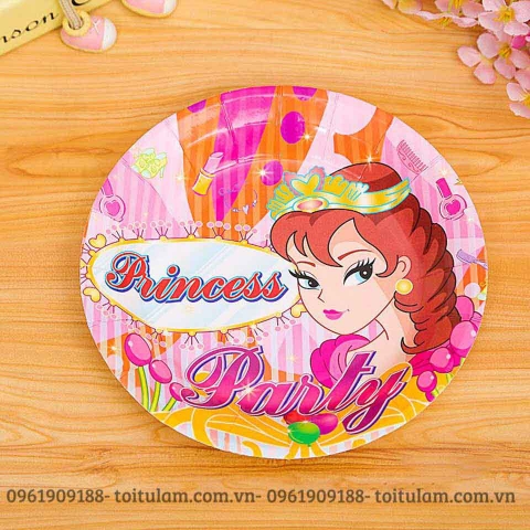 Combo 6 đĩa giấy công chúa party