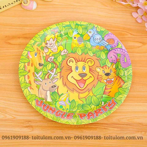 Combo 6 đĩa giấy chủ đề SƯ TỬ