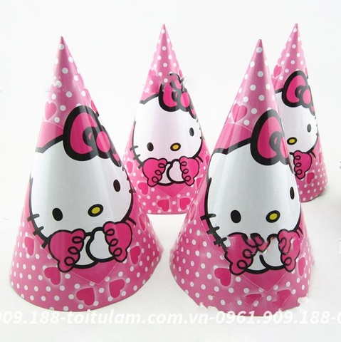 COMBO 6 MŨ GIẤY TO CHỦ ĐỀ KITTY
