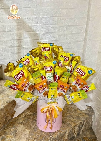 Bó hoa bánh kẹo - Mẫu 1