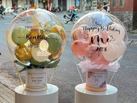 Giỏ hoa bóng - Mẫu 5