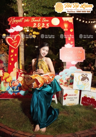 Khung check in trung thu nhà hàng - quán cà phê