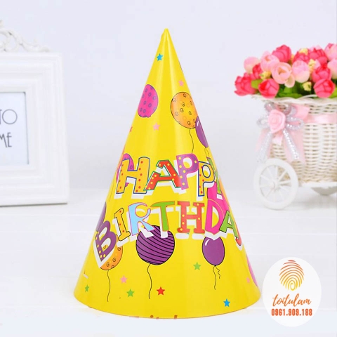 COMBO 6 MŨ CHỦ ĐỀ HPBD VÀNG