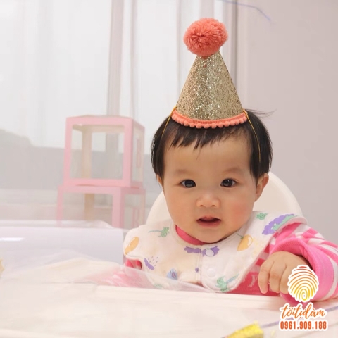 Mũ sinh nhật ép nhũ mini