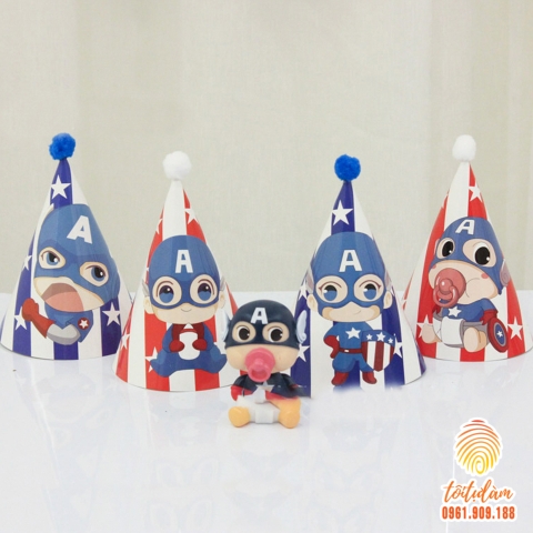 Mũ sinh nhật anh hùng baby