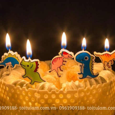 nến họa tiết KHỦNG LONG