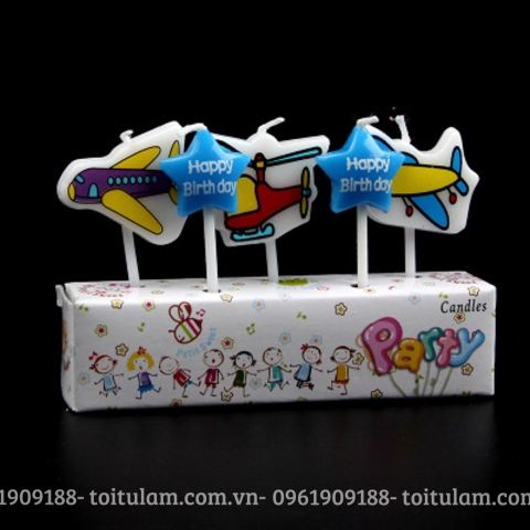 Nến họa tiết MÁY BAY SAO