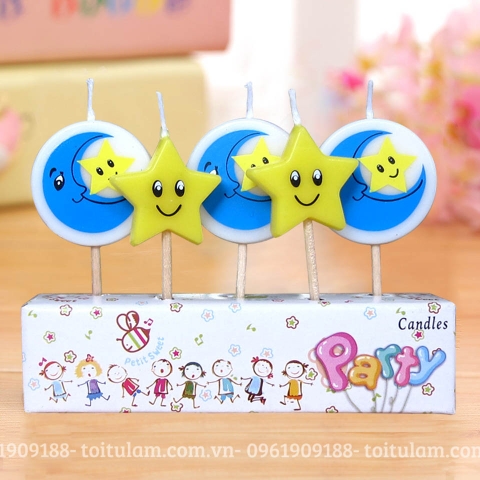 Nến họa tiết TRĂNG SAO VUI VẺ