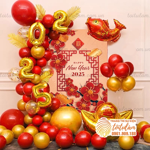 Set bóng trang trí năm mới - trang trí tiệc tất niên NM-P002