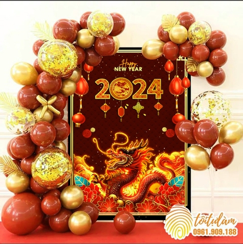 Set bóng năm mới NM-P016 trang trí tất niên, tổng kết cuối năm tự làm