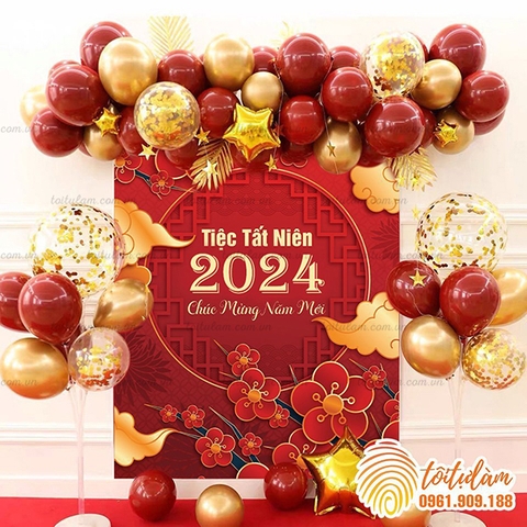 Set bóng trang trí năm mới - trang trí tiệc tất niên NM-P027