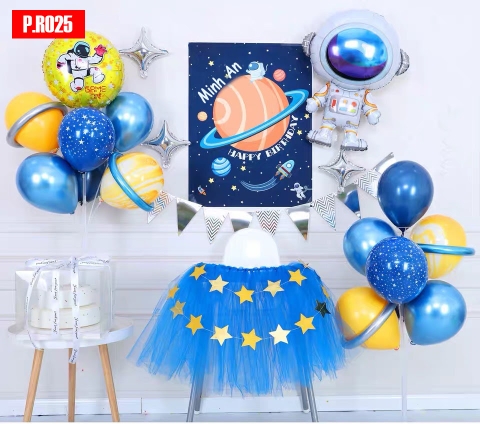 SET BÓNG TRANG TRÍ SINH NHẬT BÉ TRAI CHỦ ĐỀ PHI HÀNH GIA P.R025