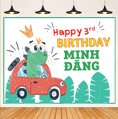 Phông sinh nhật chủ đề khủng long