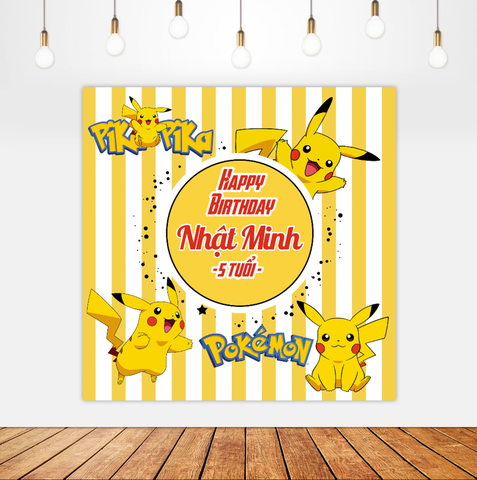 Phông sinh nhật chủ đề Pikachu
