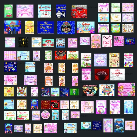 Phông Sinh Nhật Đẹp - Thiết kế theo yêu cầu