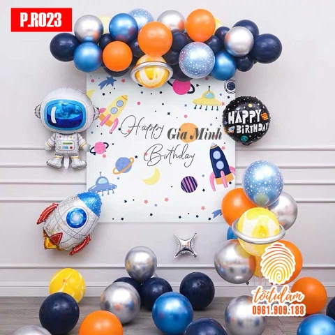 SET BÓNG TRANG TRÍ SINH NHẬT BÉ TRAI CHỦ ĐỀ PHI HÀNH GIA P.R023