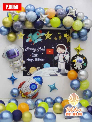 SET BÓNG TRANG TRÍ SINH NHẬT BÉ TRAI CHỦ ĐỀ PHI HÀNH GIA P.R050