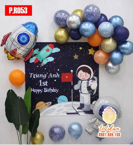 SET BÓNG TRANG TRÍ SINH NHẬT BÉ TRAI CHỦ ĐỀ PHI HÀNH GIA P.R053