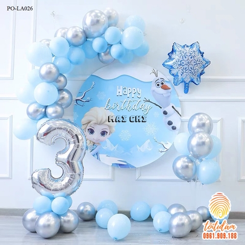 SET PHÔNG TRANG TRÍ SINH NHẬT BÉ GÁI CHỦ ĐỀ CÔNG CHÚA PO-LA026