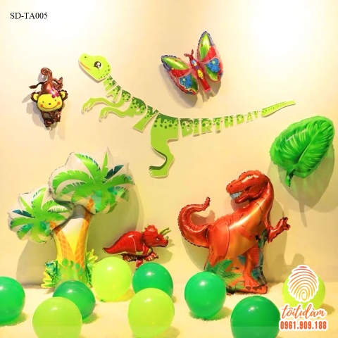 SET BÓNG TRANG TRÍ SINH NHẬT BÉ TRAI CHỦ ĐỀ KHỦNG LONG SD-TA005
