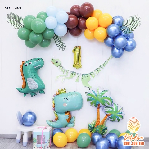 SET BÓNG TRANG TRÍ SINH NHẬT BÉ TRAI CHỦ ĐỀ KHỦNG LONG SD-TA021